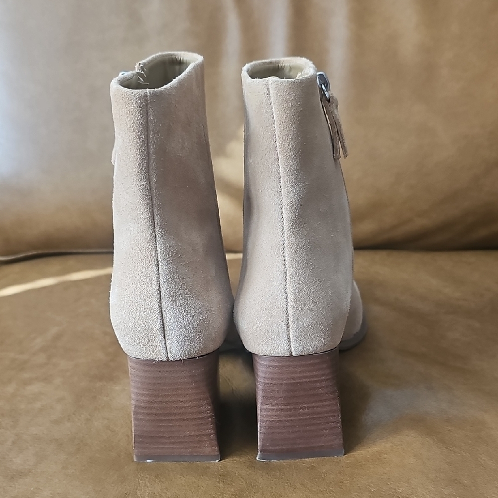 Gianni Bini Tan Suede Heeled Boots Size 6.5 - Picture 7 of 15